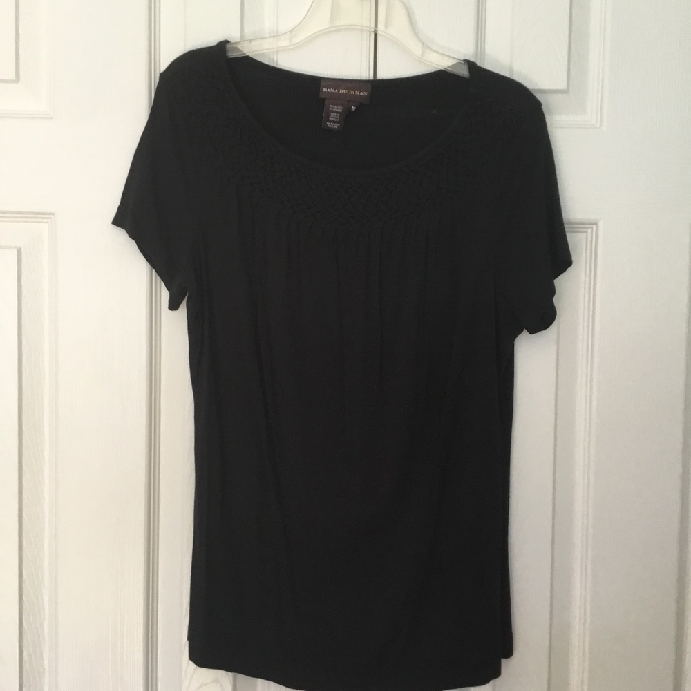 SS Dana Buchman blouse, black